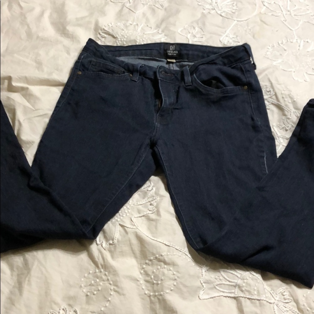 Dark Blue Skinny Ankle Jeans